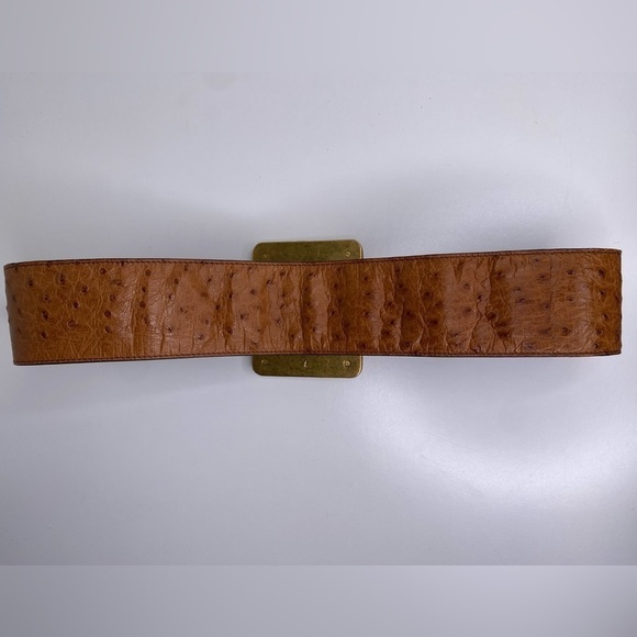 Yves Saint Laurent Wide Ostrich Belt - Picture 7 of 9